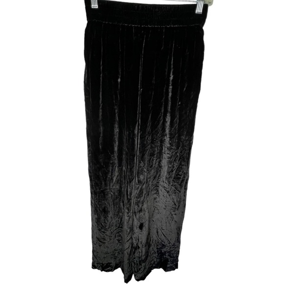Reformation Black Velvet Pants - Picture 1 of 7